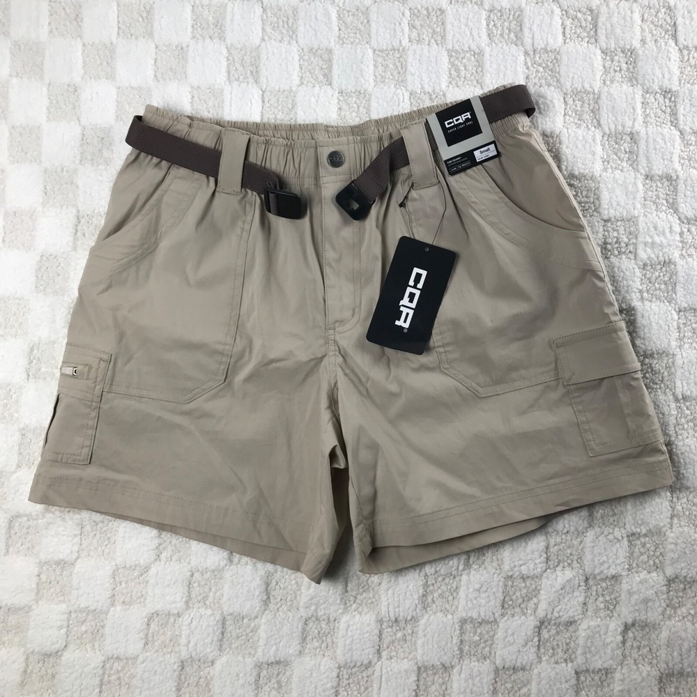 CQR Womens Hiking Cargo Shorts Beige Quick Dry UPF 50 Small CQ-WXS415